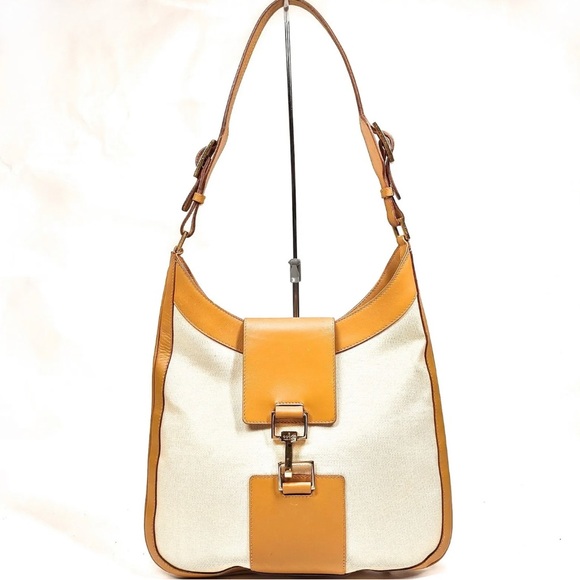 Gucci Shoulder BagWhite Canvas